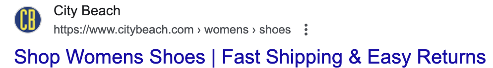 example of a good title tag that shows the benefits and product